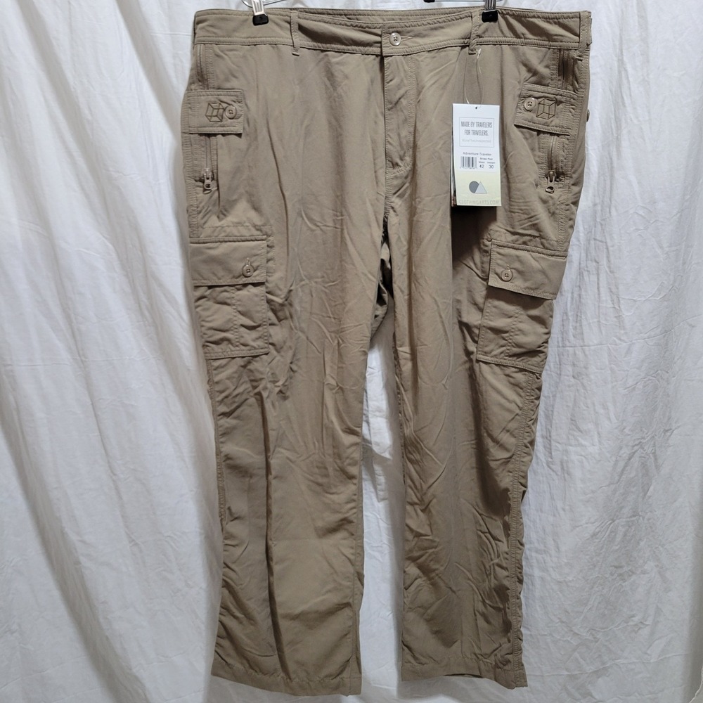 Clothing Arts Adventure Traveler Pants Mens‎ 42x30 P-Cubed Brown NWT